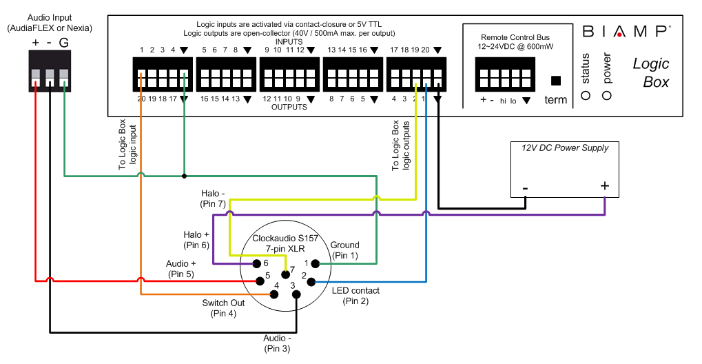 Connecting A Clockaudio Microphone Desk Stand To A Logic Box Biamp Cornerstone