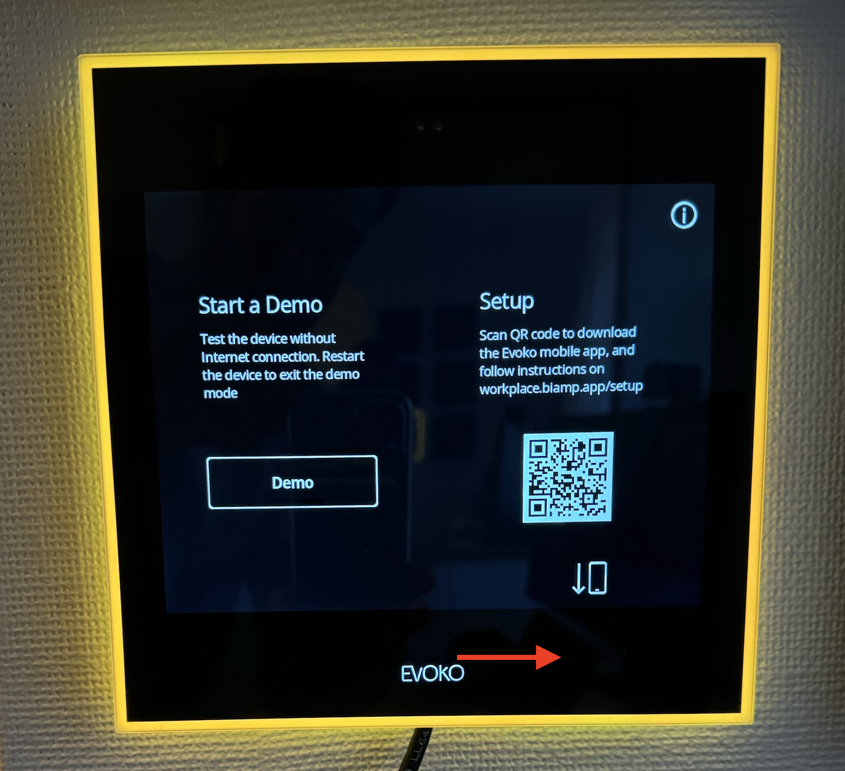 Naso ready to be scanned with the tap point indicated.