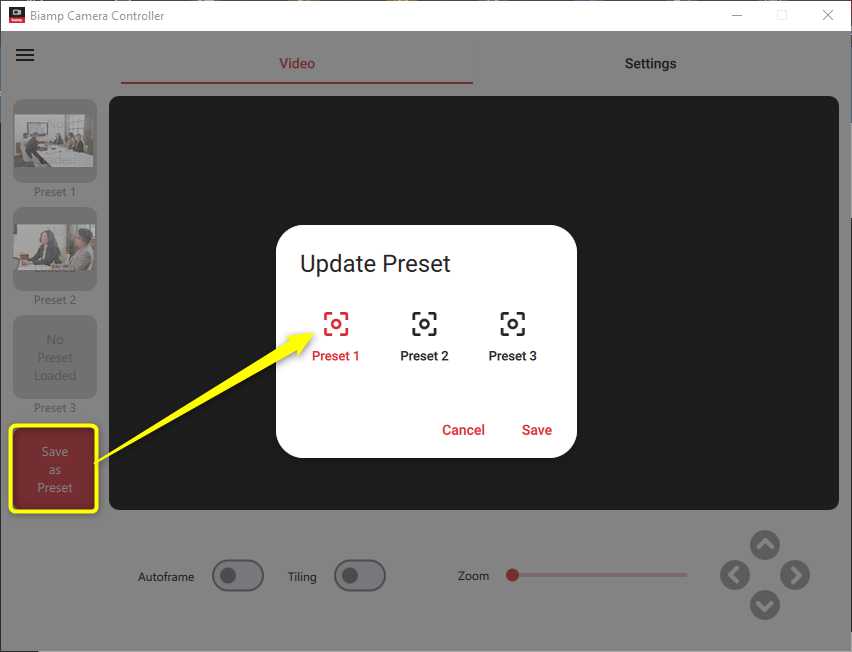 Save Preset