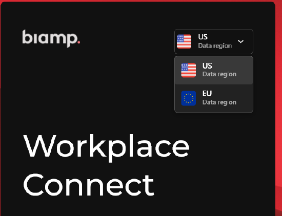 The Data Region drop down showing the United States and European Union options.