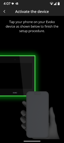 Booking app ready to scan.