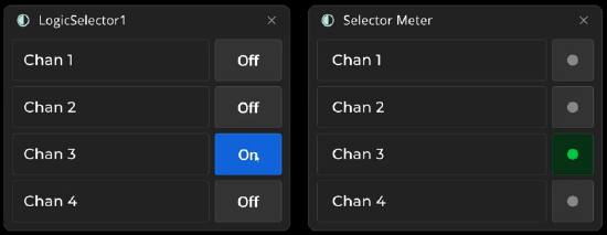 Logic Selector with corresponding Meter