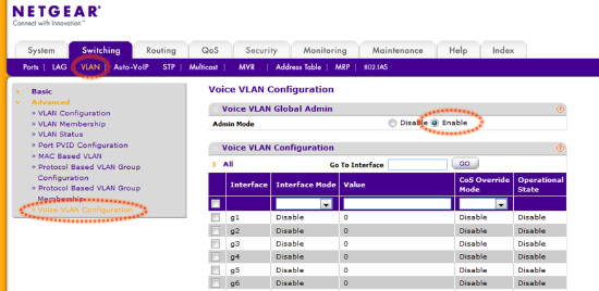 step6 - VLAN - Advanced - Voice VLAN Configuration enable.PNG