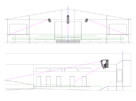 Wide Contemporary Rectangular Church - Front/Side Views.png