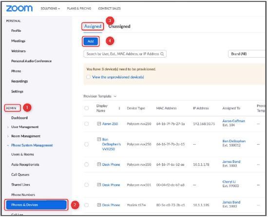 Adding a phone to Zoom